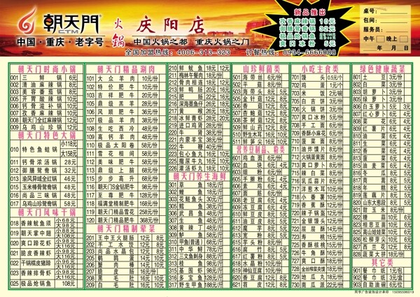 點(diǎn)菜單圖片