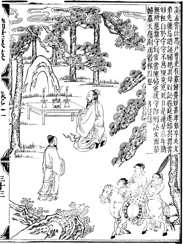 古版畫教化類人物畫矢量EPS格式0007