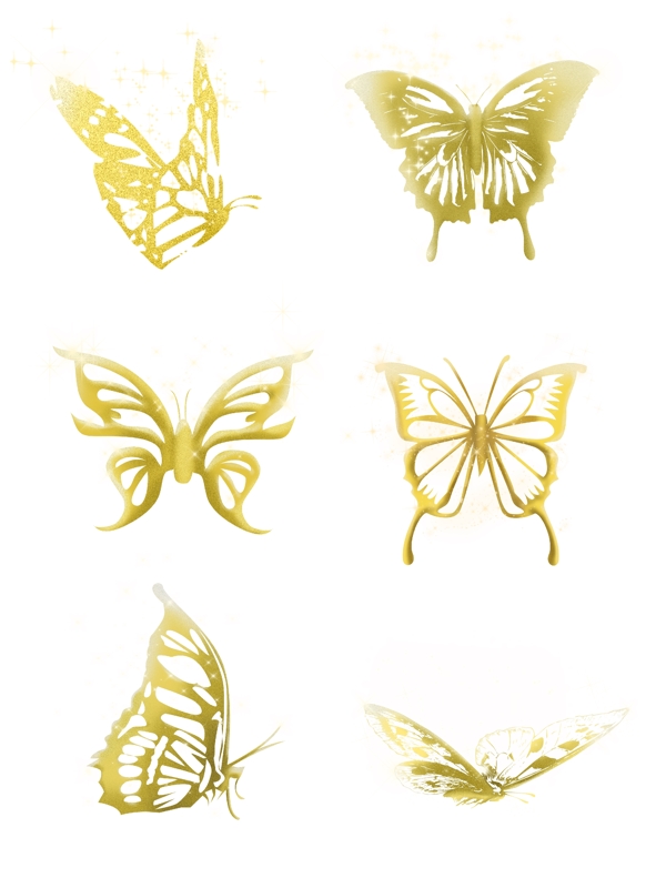 金色蝴蝶套图