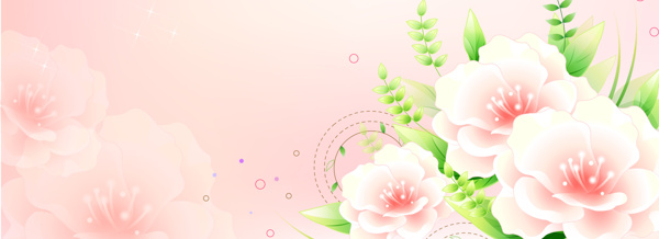 粉色溫馨花背景banner