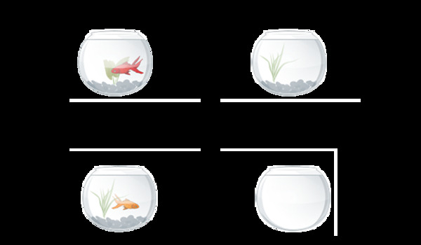 手繪魚缸圖標(biāo)