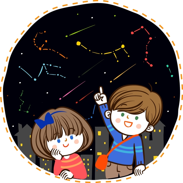 卡通情侶素材