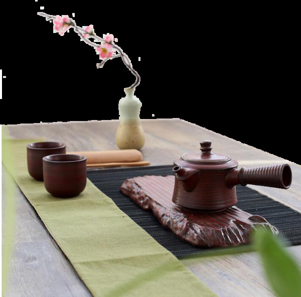 精致褐色茶具產品實物
