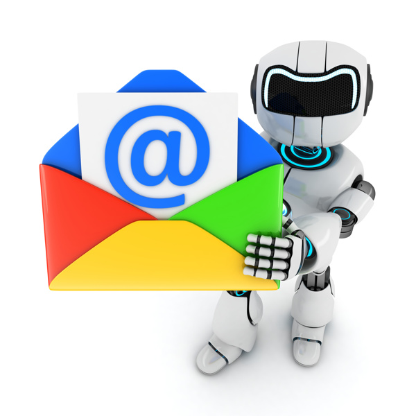 机器人和电子邮件标志图片