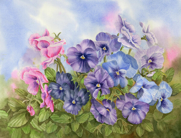 位圖植物寫意花卉花朵免費素材