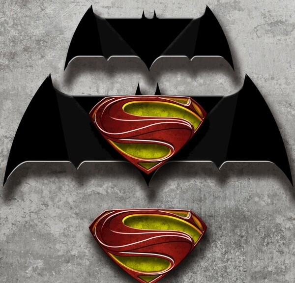 蝙蝠侠超人分层logo图片