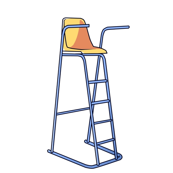 楼梯椅子装饰插画