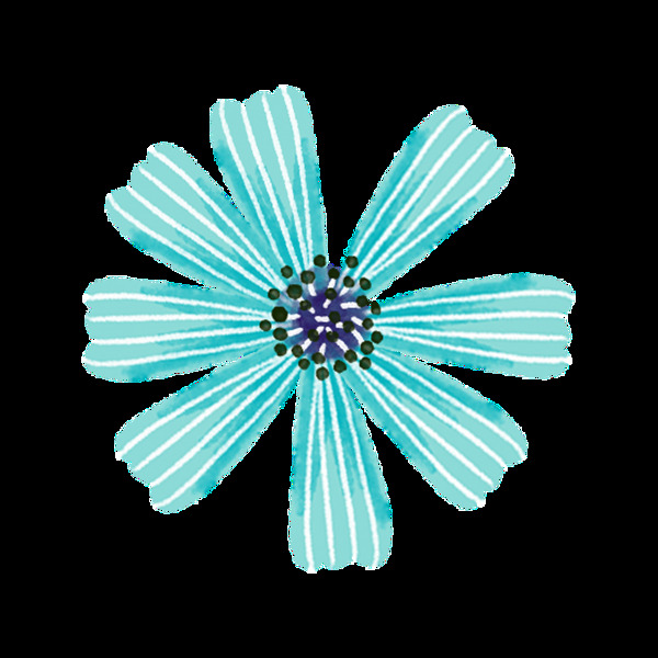 藍光花束透明裝飾素材