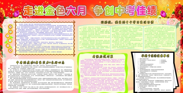 中考宣傳欄中考背圖片
