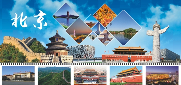 北京旅游相片展板