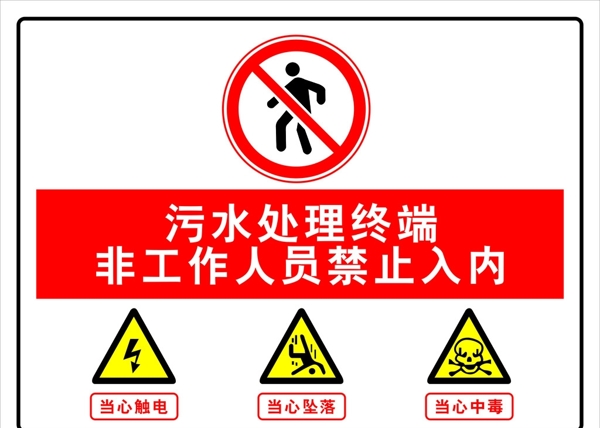 污水處理警示牌