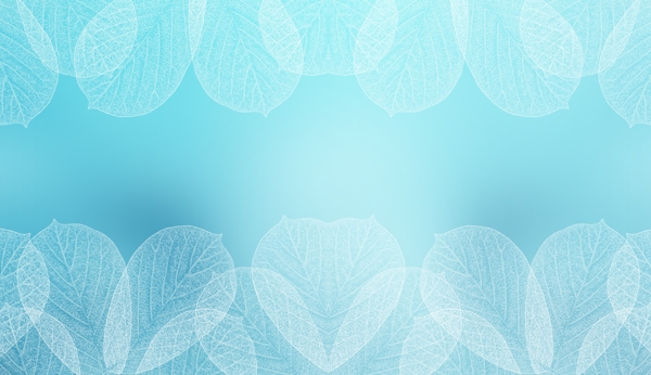 蓝绿色梦幻叶子背景图片