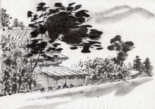 水墨山水圖