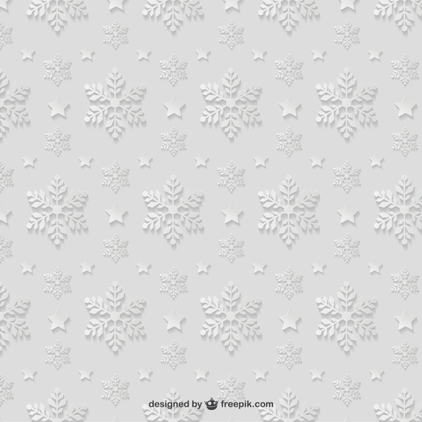 白色雪花無縫背景矢量素材