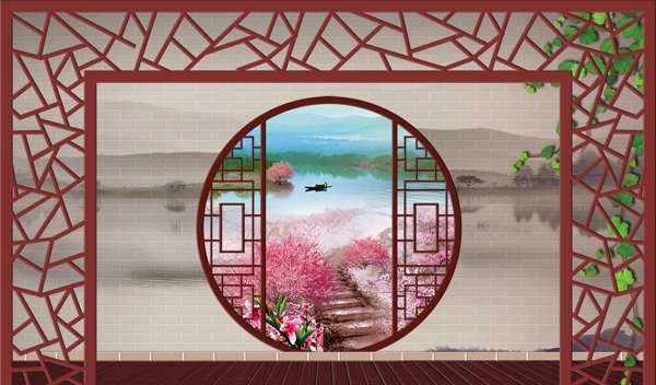 3D邊框水墨