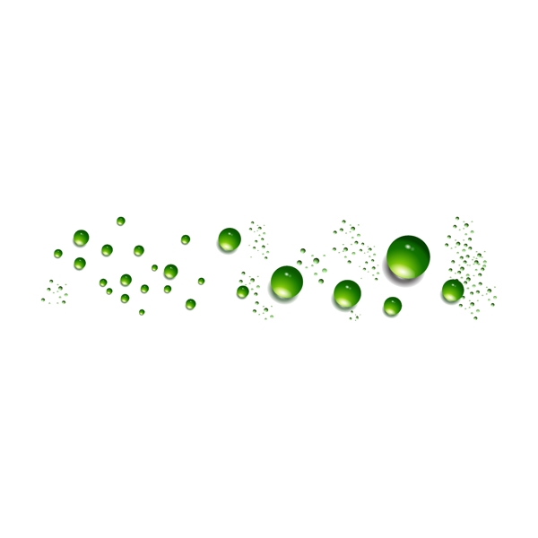 矢量绿色水滴效果元素