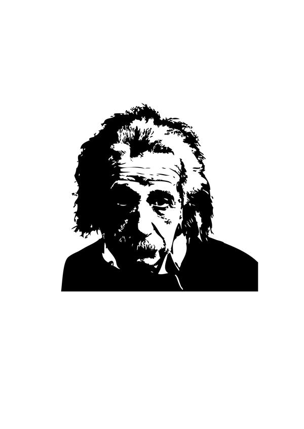 爱因斯坦剪影图片
