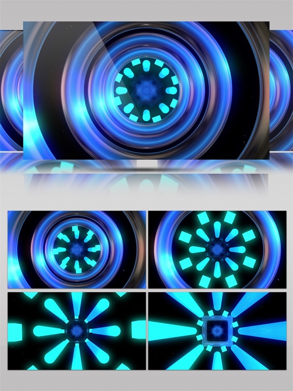 蓝色轮回光动态视频素材