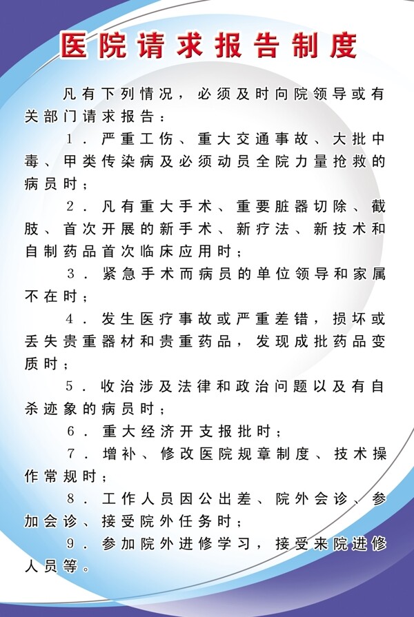 醫(yī)院制度展板圖片