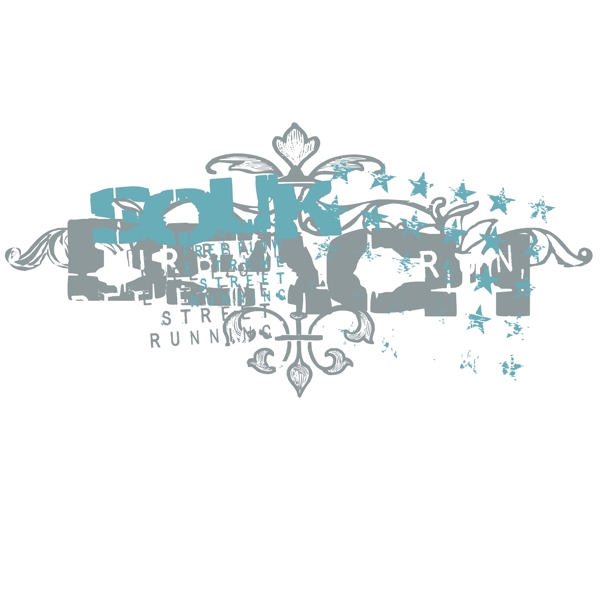 印花矢量圖個性文字文字英文休閑免費(fèi)素材