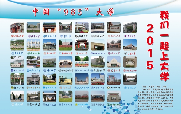 中國985大學(xué)展板圖片
