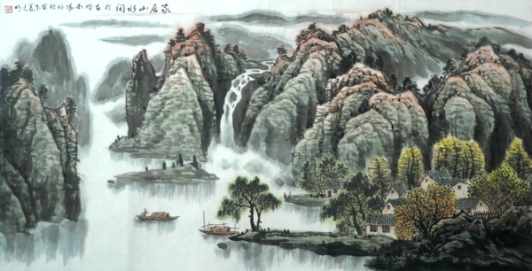 姜光明国画家居山水间图片