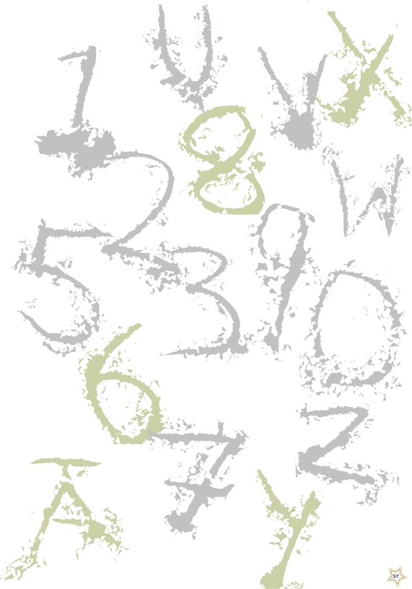 印花矢量圖文字英文色彩青色免費素材
