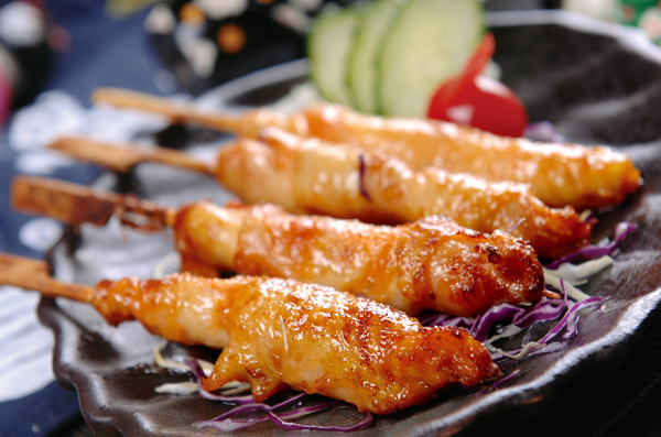 脆皮雞肉串圖片