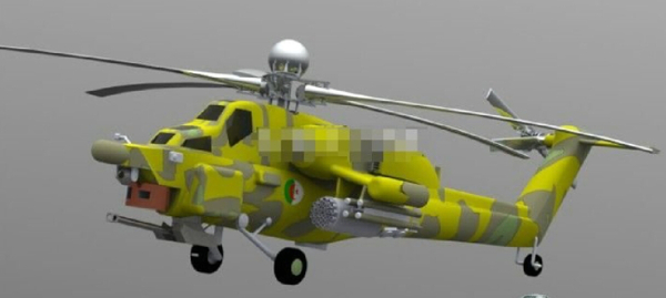 MI28直升機3D模型