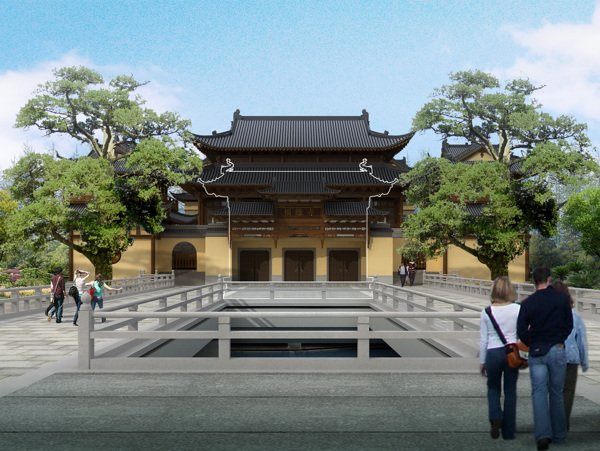 寺廟3D效果圖圖片