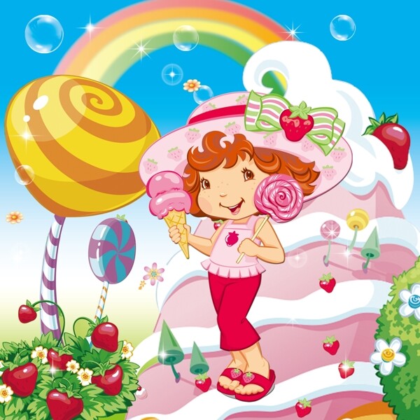 草莓女孩圖片