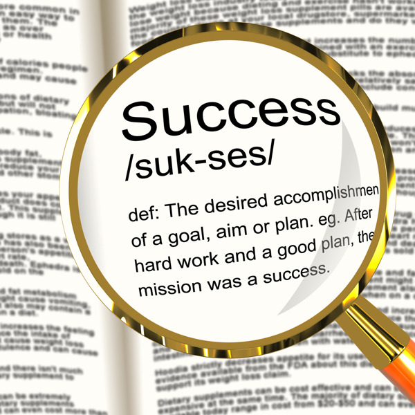 成功的定义放大显示成绩和获得财富