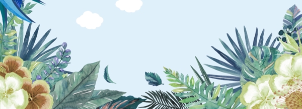 春季上新電商海報背景banner