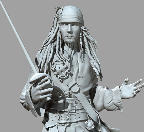 加勒比海盗之杰克船长模型