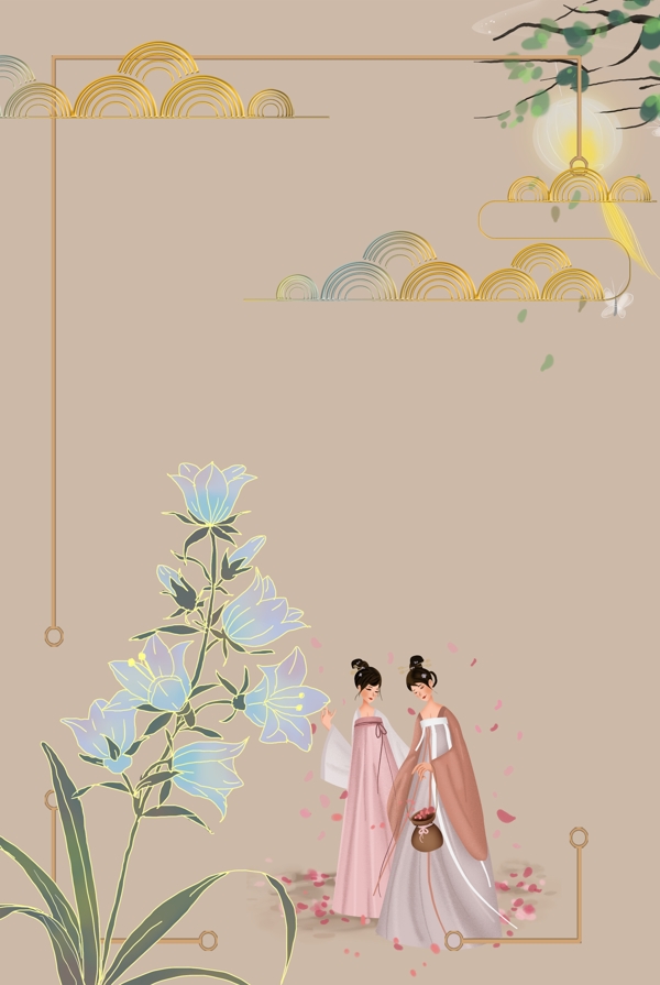 復(fù)古風(fēng)黃色簡約風(fēng)海報(bào)banner背景