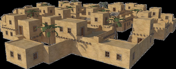 沙漠城市城堡免抠png透明素材
