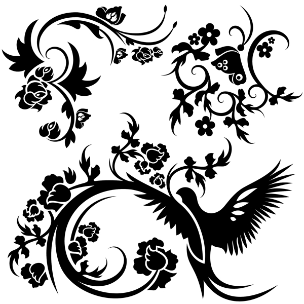 歐美花紋3700矢量EPS