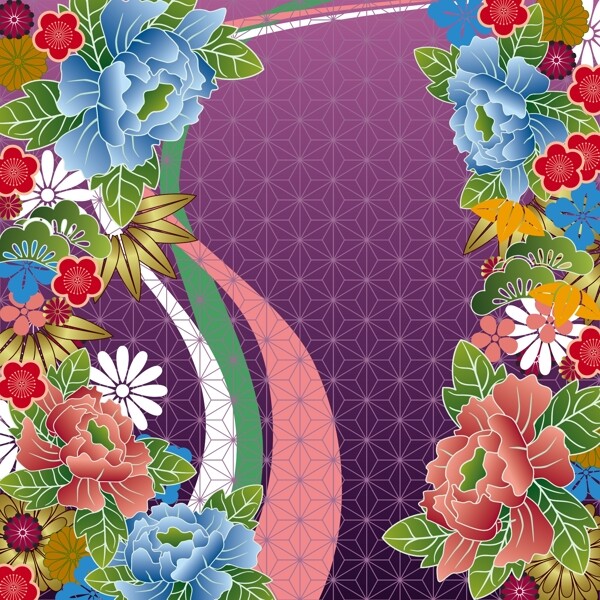 矢量花卉背景矢量素材