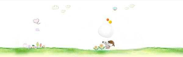 卡通母嬰淘寶清新背景banner