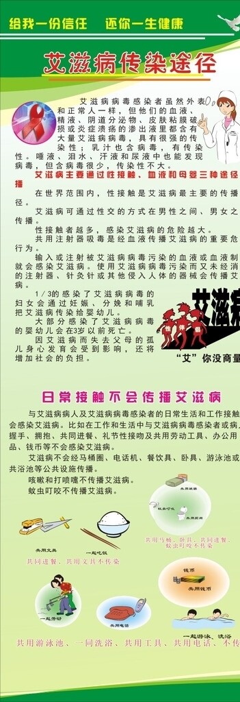 艾滋病X展架圖片