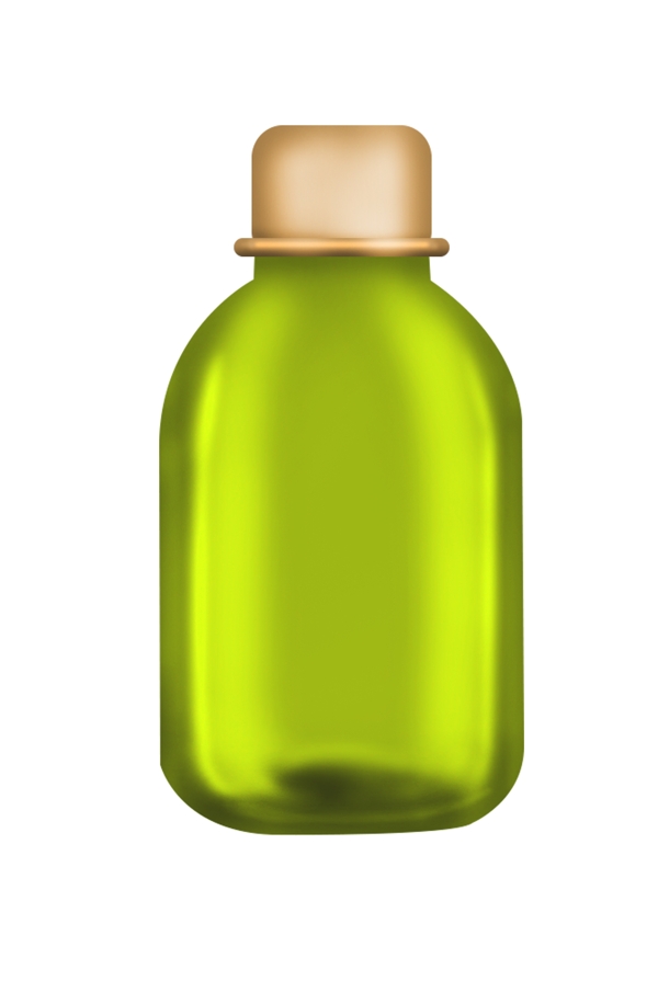 绿色玻璃容器瓶子