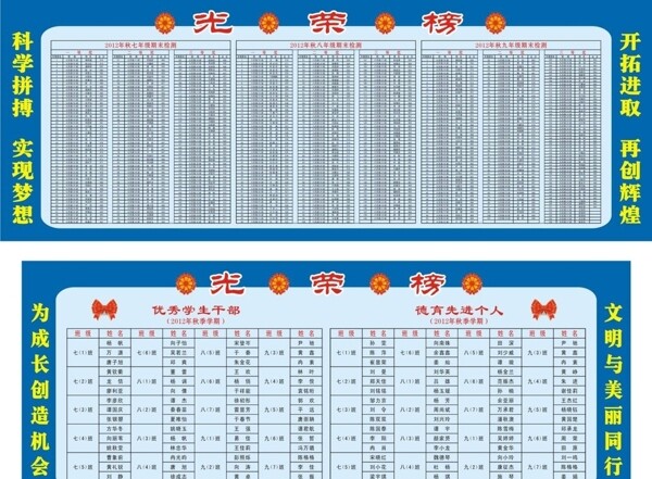 光榮榜圖片