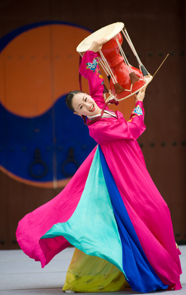 韩国美女传统舞蹈图片