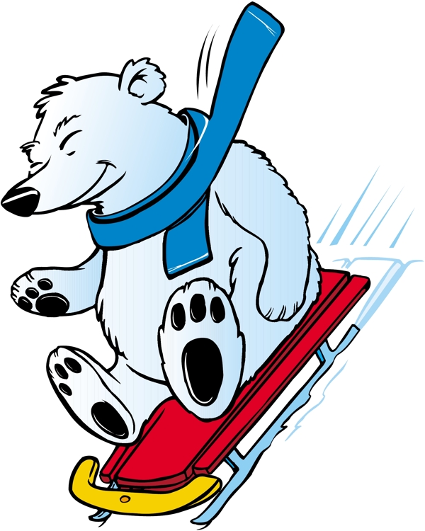北极熊的雪橇