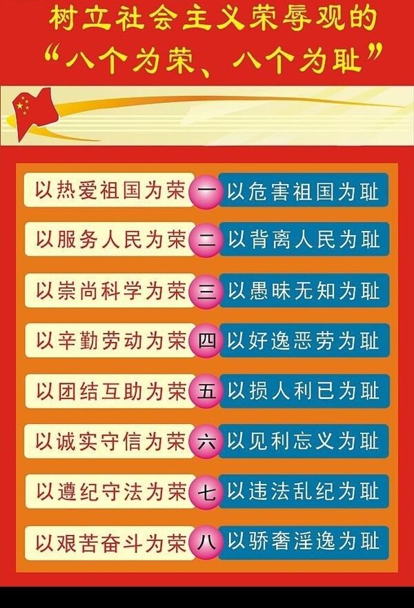 八榮八恥圖片