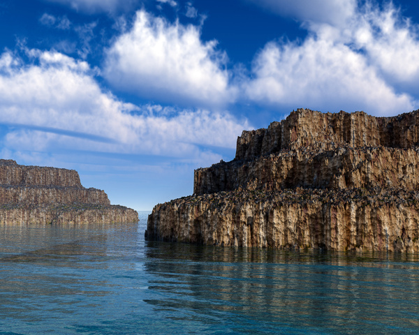 海面石壁风景图片