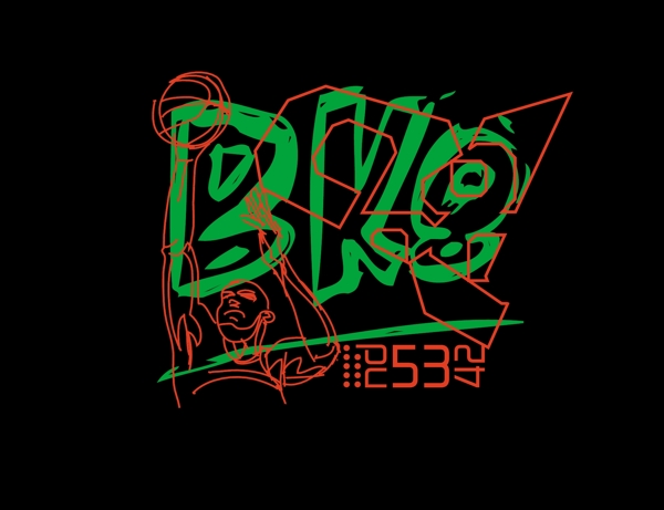 印花矢量圖文字英文綠色褐色免費(fèi)素材