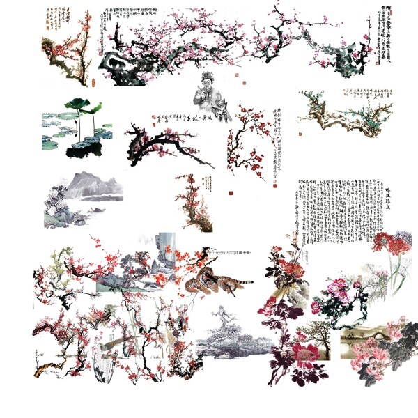 水墨彩素材