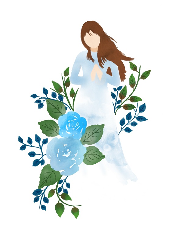 水彩花