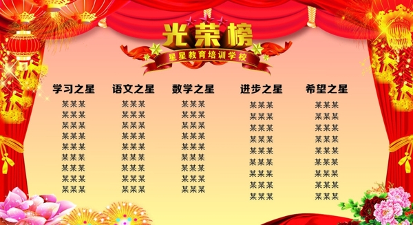 喜報表彰光榮榜圖片